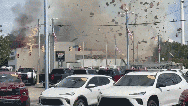 North Carolina Veterinary Office Explosion injured firefighters after crash burst